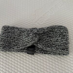Gray Knitted Headband 100% cashmere